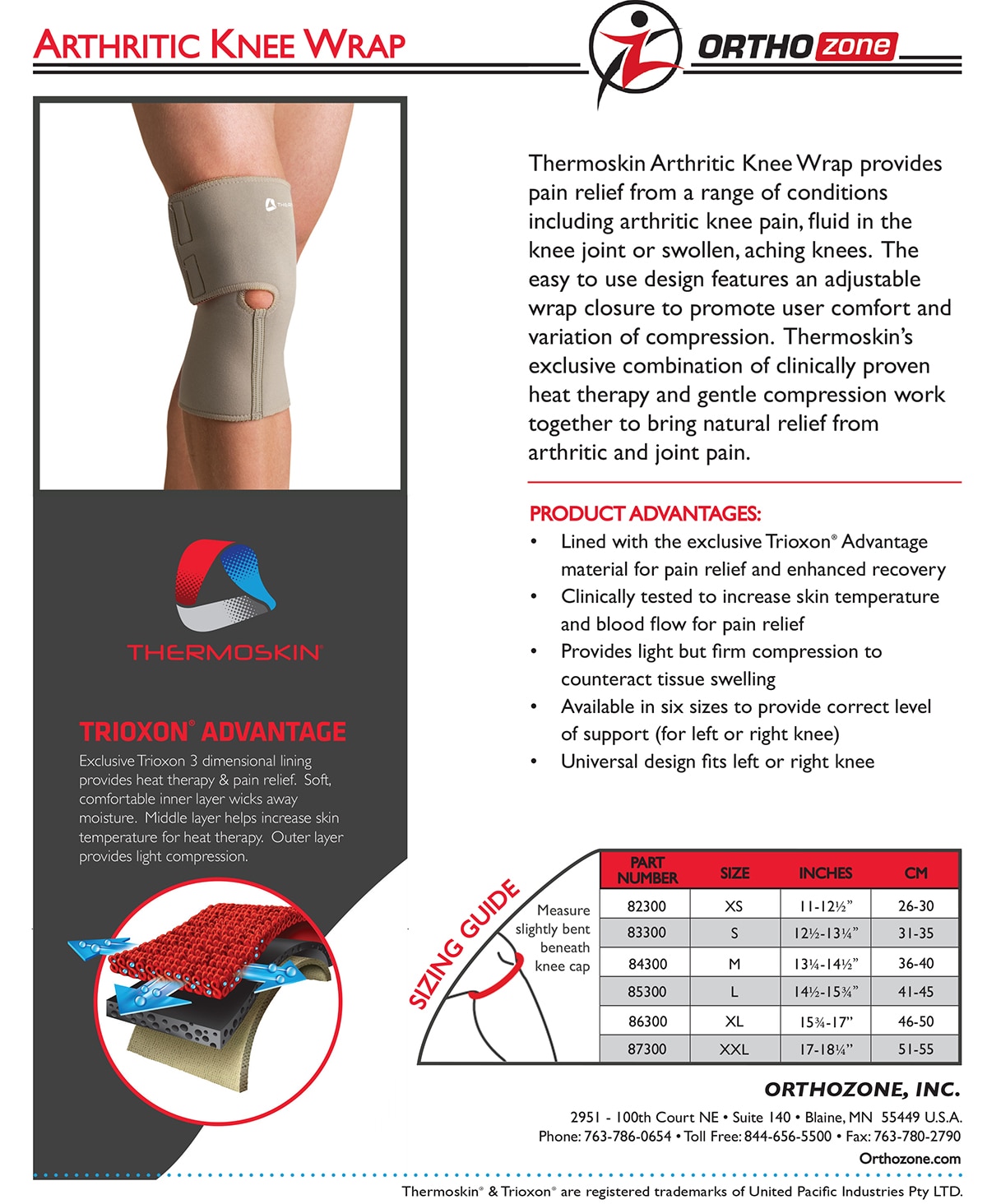 Thermoskin Arthritic Knee Wrap, Beige. $39.95 alternative product image 1