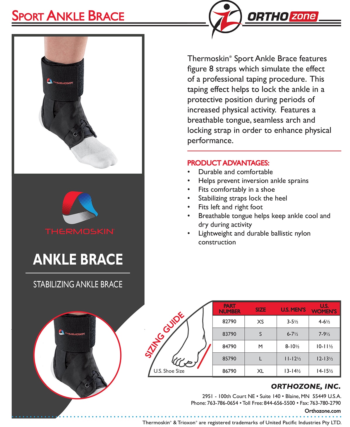 Thermoskin Sport Ankle Brace, Black. $39.95 alternative product image 2